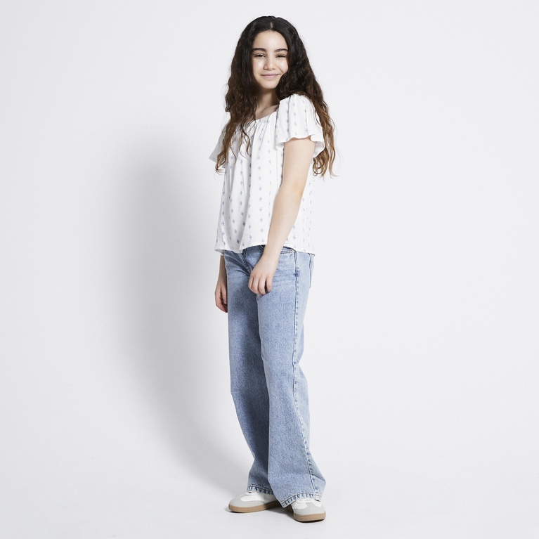 Square Neck Top "Hillevi Print"